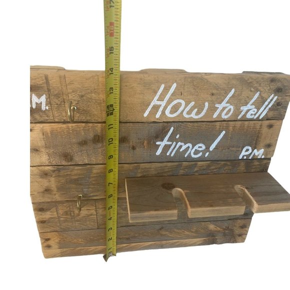 Rustic Wall Plaque "How To Tell Time" Wine Coffee - Picture 10 of 10